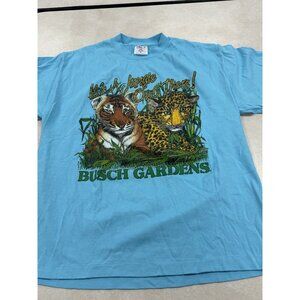 Vintage Busch Gardens "Its A Jungle Out There!" Blue T-Shirt S